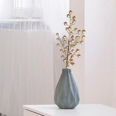 27" Metallic Crabapple Berry Spray: Gold Image 2