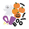 28" Halloween Ghost & Pumpkin Foam Door Hanger Craft Kit - Makes 12 Image 1