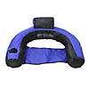 28" Inflatable Blue and Black Floating U-Seat Swimming Pool Lounger Image 1