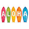 28" Multicolored Aloha Surfboard Cardstock Cutouts - 5 Pc. Image 1