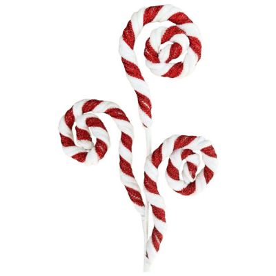 28" Peppermint Spiral Curly Spray Image 1