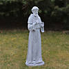 28" St. Francis with Bird Outdoor Garden Statue Image 2