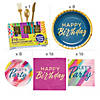 286 Pc. Happy Birthday Party Tableware Kit for 8 Guests Image 1