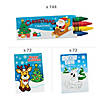 288 Pc. Bulk Christmas Coloring Books with Crayons Kit for 144 Image 1