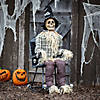 29 1/4" x 47 1/4" Animated Scarecrow on Rocking Chair Halloween Decoration Image 1