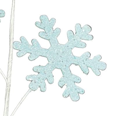 29" Ice Blue Glitter Snowflake Spray Image 1