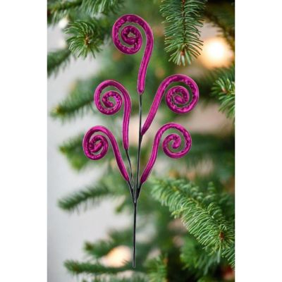 29" Metallic Spiral Spray: Hot Pink Image 2
