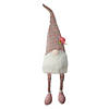 29" Plaid Spring Gnome Table Top Figure with Dangling Legs Image 1