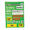 29" x 40" All About Numbers Green Nylon Pocket Chart - 68 Pc. Image 1