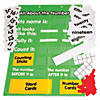 29" x 40" All About Numbers Green Nylon Pocket Chart - 68 Pc. Image 1