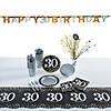 297 Pc. Sparkling Celebration 30th Birthday Tableware Kit for 8 Guests Image 1