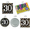 297 Pc. Sparkling Celebration 30th Birthday Tableware Kit for 8 Guests Image 1