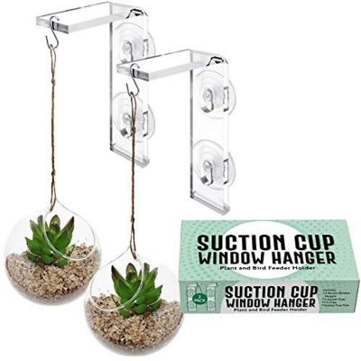 2Pack Suction Cup Window Hanger - Strong Suction Cups - Made From Weather-Resistant Acrylic Image 1