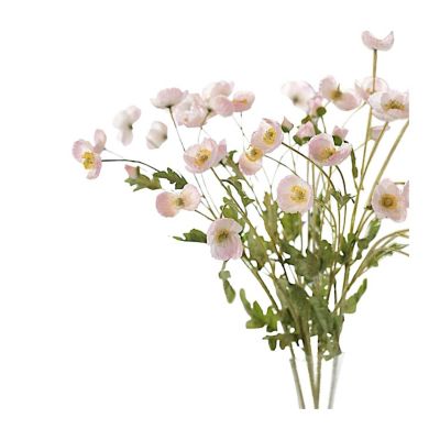 2PCS 33" Silk Artificial Poppy Sprays &amp;#8211; Long Stem Party Decor Image 1