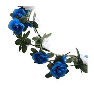 2PCS 8FT Artificial Mini Rose Garlands &amp;#8211; Hanging Floral Decor Image 1