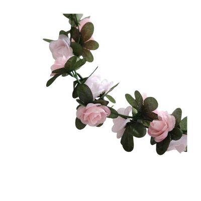 2PCS 8FT Artificial Mini Rose Garlands &amp;#8211; Hanging Floral Decor Image 1