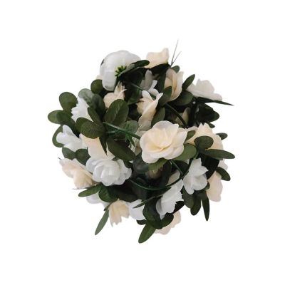2PCS 8FT Artificial Mini Rose Garlands &amp;#8211; Hanging Floral Decor Image 1