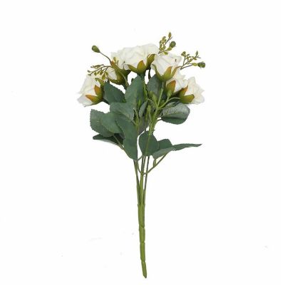 2Pcs Bouquets Artificial Open Roses Floral Bushes Image 1