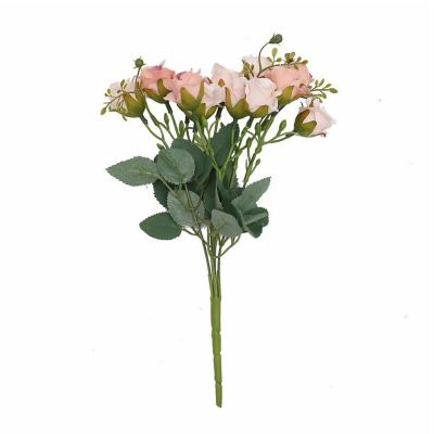 2Pcs Bouquets Artificial Open Roses Floral Bushes Image 1