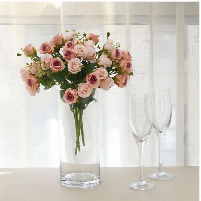 2Pcs Bouquets Artificial Open Roses Floral Bushes Image 1