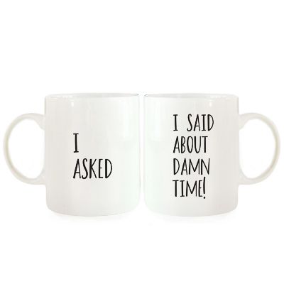 2PK About Damn Time Ceramic Coffee Mugs Image 2