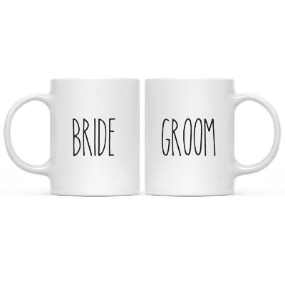 2PK Bride &amp; Groom Rustic Farmhouse Mug Image 2