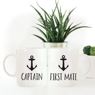 2PK Captain &amp; First Mate Coffee Mug Set Image 1