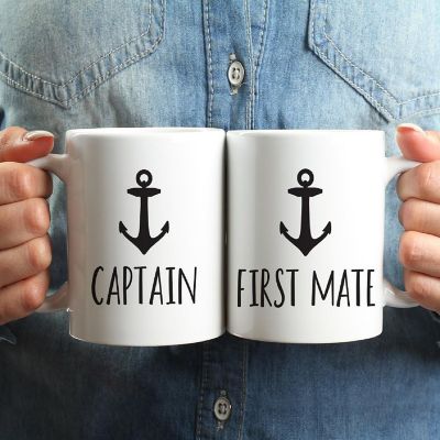 2PK Captain &amp; First Mate Coffee Mug Set Image 1