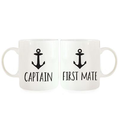 2PK Captain &amp; First Mate Coffee Mug Set Image 2