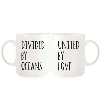 2PK Divided By Oceans Coffee Mug Set Image 2