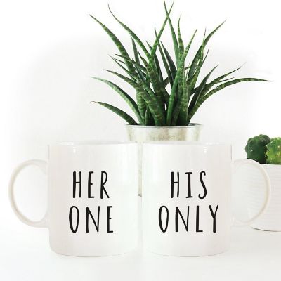 2PK Her One &amp; His Only Coffee Mug Set Image 1