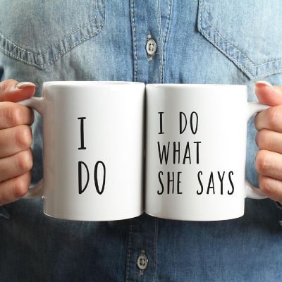 2PK I Do &amp; I Do What She Says Mug Set Image 1