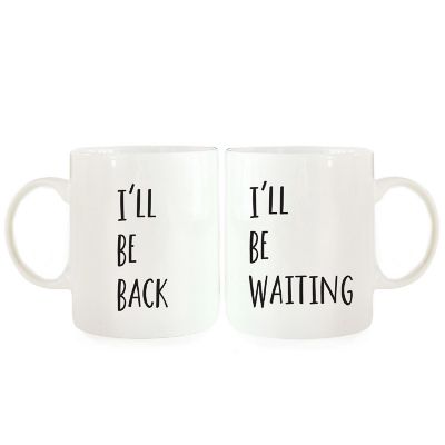 2PK I&amp;#8217;ll Be Back &amp; I&amp;#8217;ll Be Waiting Coffee Mug Set Image 2