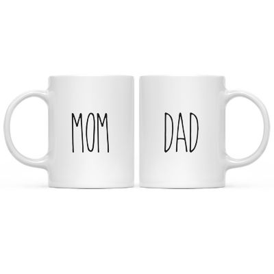 2PK Mom Dad Rustic Farmhouse Coffee Mug Image 2