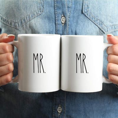 2PK Mr. &amp; Mr. Simple Rustic Coffee Mug Image 1