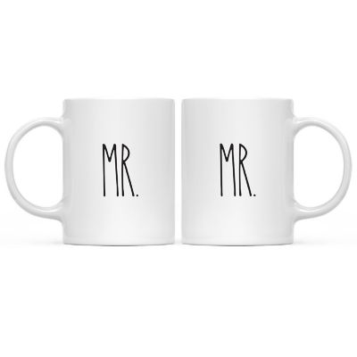 2PK Mr. &amp; Mr. Simple Rustic Coffee Mug Image 2
