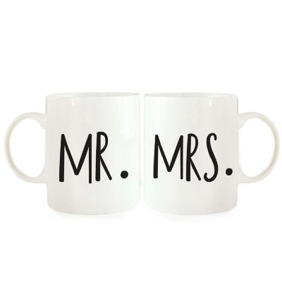 2PK Mr. &amp; Mrs. Ceramic Coffee Mug Image 2