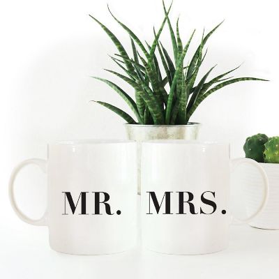 2PK Mr. &amp; Mrs. Formal Coffee Mug Set Image 1