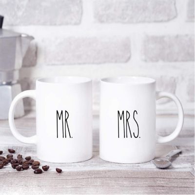 2PK Mr. &amp; Mrs. Simple Rustic Coffee Mug Image 1