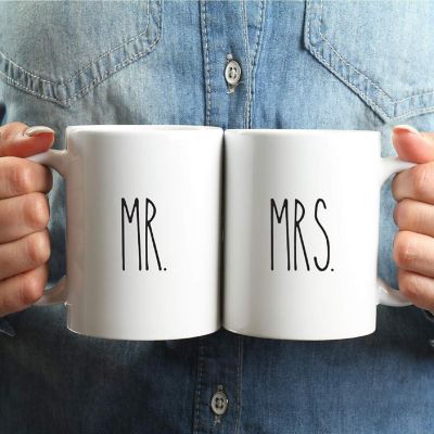 2PK Mr. &amp; Mrs. Simple Rustic Coffee Mug Image 1