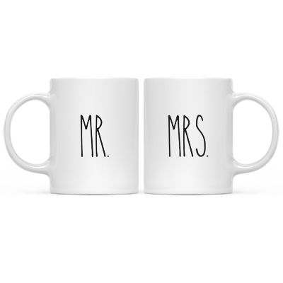 2PK Mr. &amp; Mrs. Simple Rustic Coffee Mug Image 2