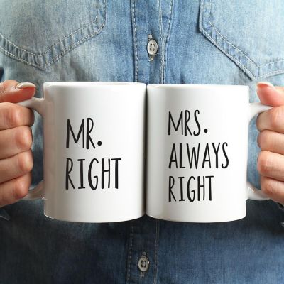 2PK Mr. Right &amp; Mrs. Always Right Mug Image 1