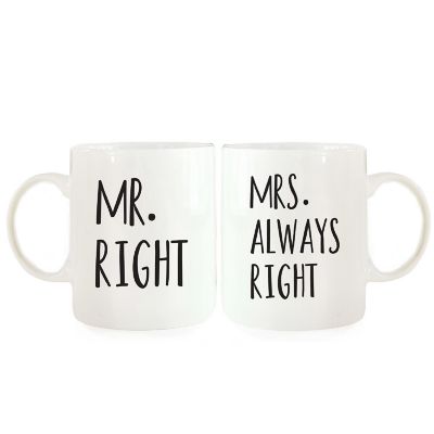 2PK Mr. Right &amp; Mrs. Always Right Mug Image 2
