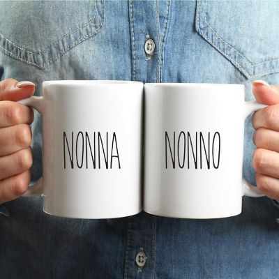 2PK Nonna &amp; Nonno Rustic Coffee Mug Image 1