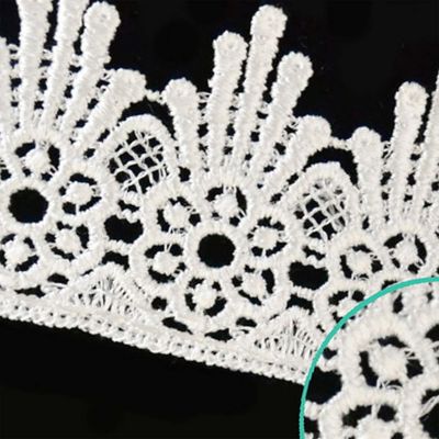 2"x 30 Yards White Venice Lace Trim Image 1