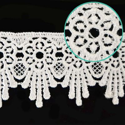 2"x 30 Yards White Venice Lace Trim Image 2