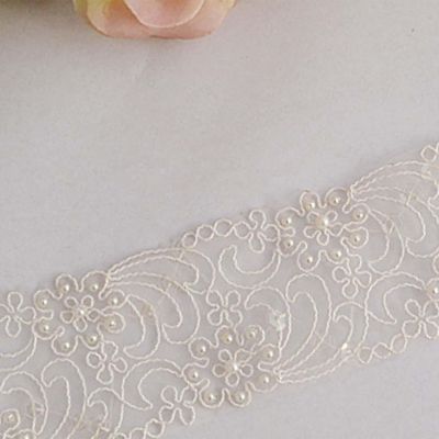 2"x15 Yards White  Venise Lace Trims Image 1