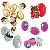 3 1/2" &amp;#8211; 4 1/4" Religious Stuffed Toy-Filled Easter Egg Assortment - 60 Pc. Image 1