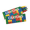 3 1/2&quot; 4-Color Color Brick Building Block Party Classic Pointed Crayons - 24 Boxes Image 1