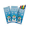 3 1/2&quot; 4-Color Winter Classic Pointed Crayons - 24 Boxes Image 1
